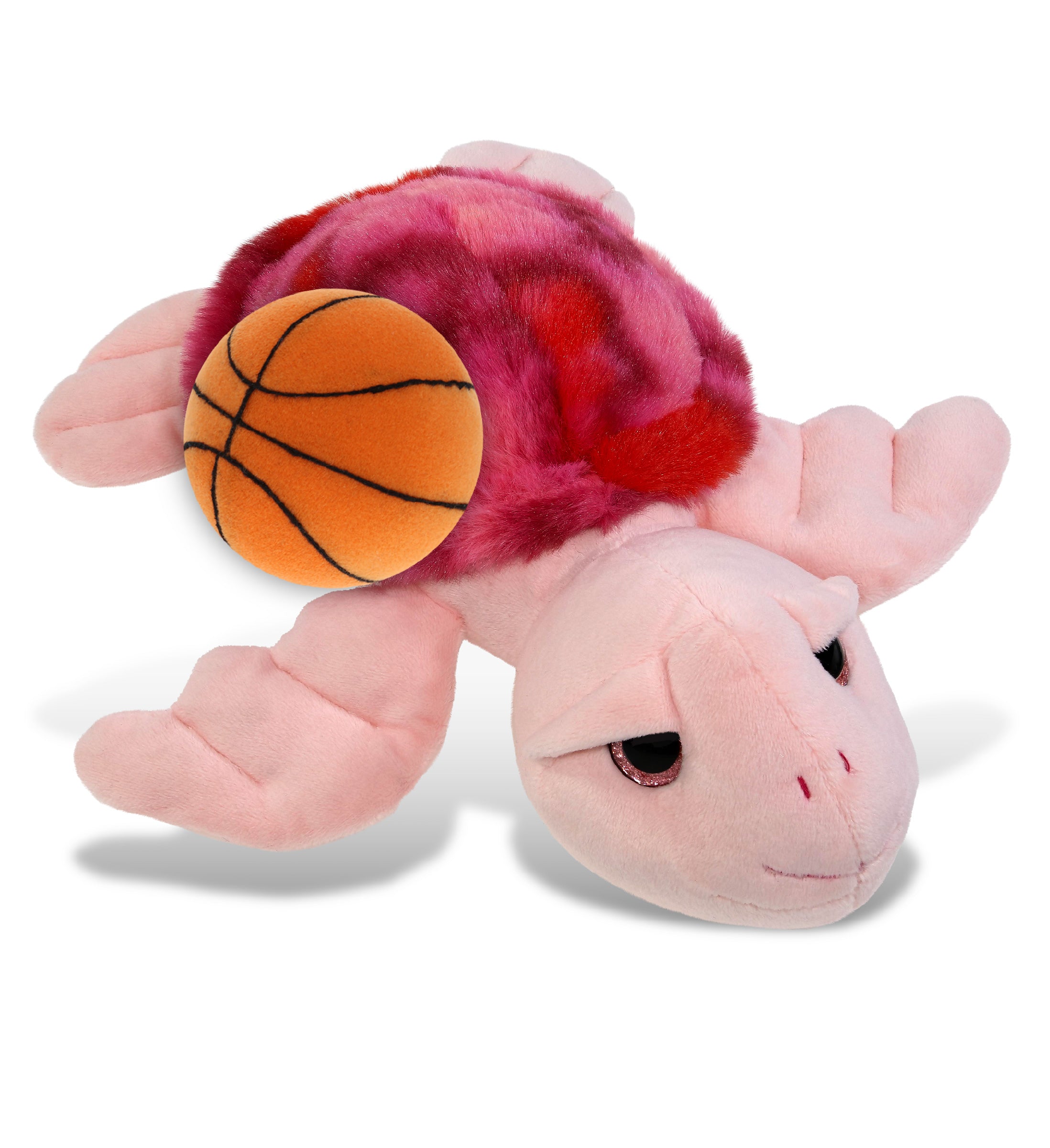 SUPER-SOFT PLUSH - PINK TIE-DYE SEA TURTLE10" WITH BASKETBALL PLUSH