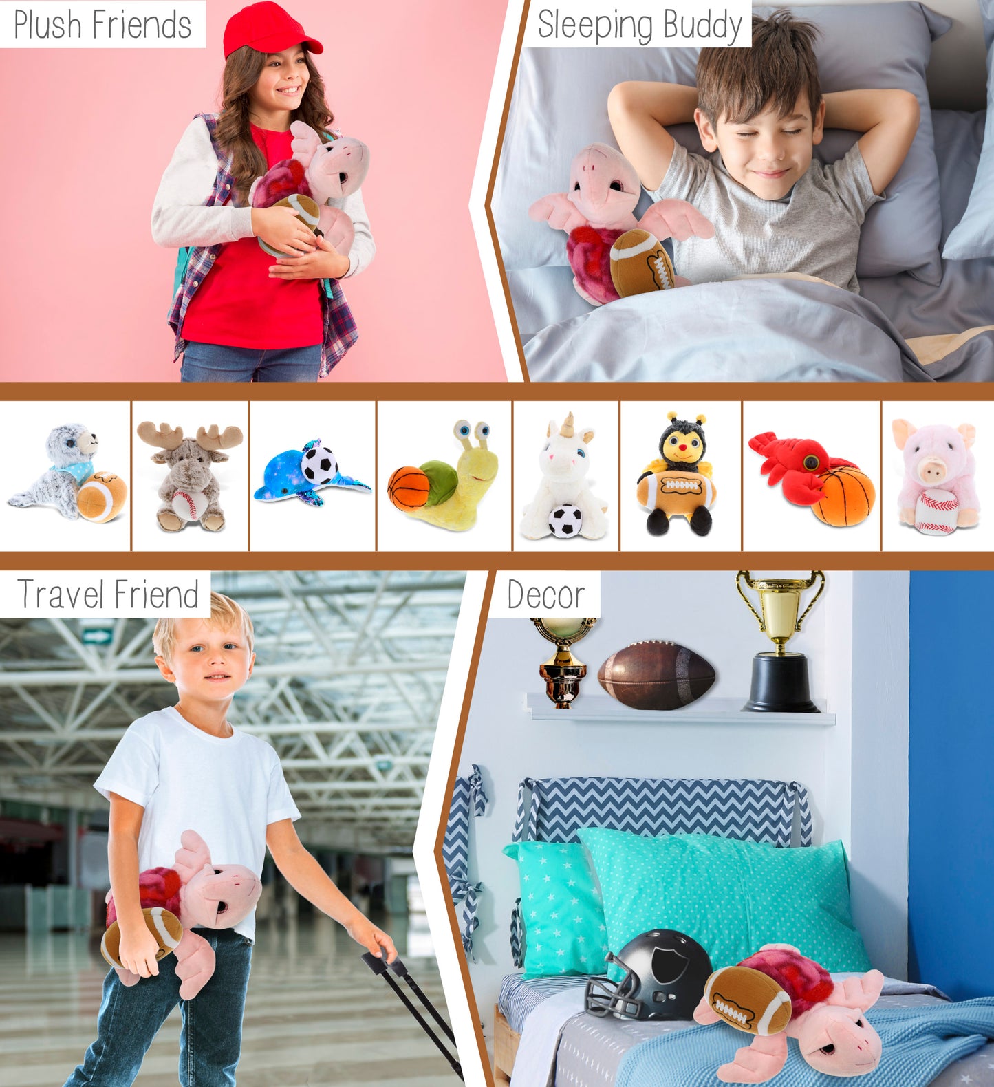 SUPER-SOFT PLUSH - PINK TIE-DYE SEA TURTLE10" WITH FOOTBALL PLUSH