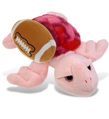 SUPER-SOFT PLUSH - PINK TIE-DYE SEA TURTLE10" WITH FOOTBALL PLUSH