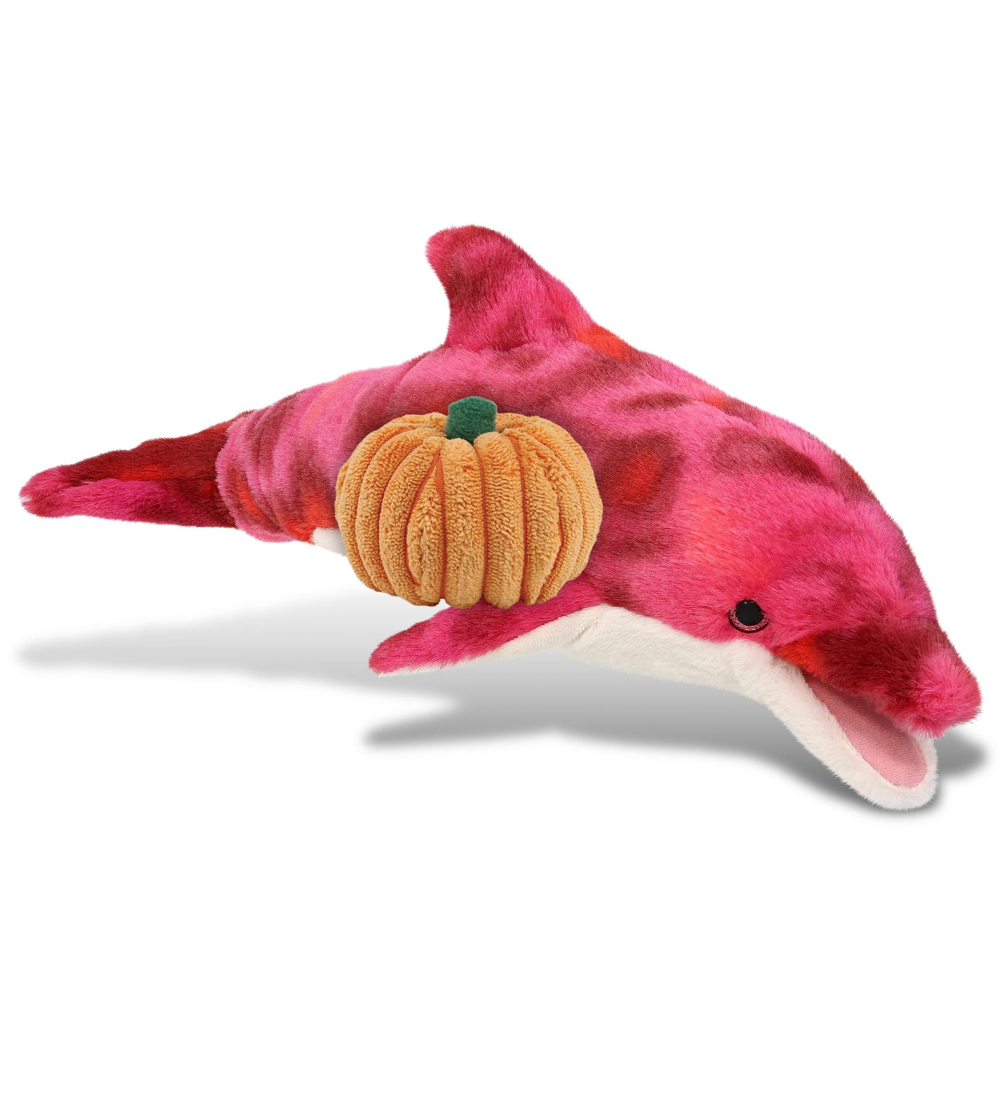 PLUSH PUMPKIN - SUPER-SOFT PLUSH - PINK TIE-DYE DOLPHIN 18"