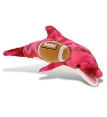 SUPER-SOFT PLUSH - PINK TIE-DYE DOLPHIN 18" WITH FOOTBALL PLUSH