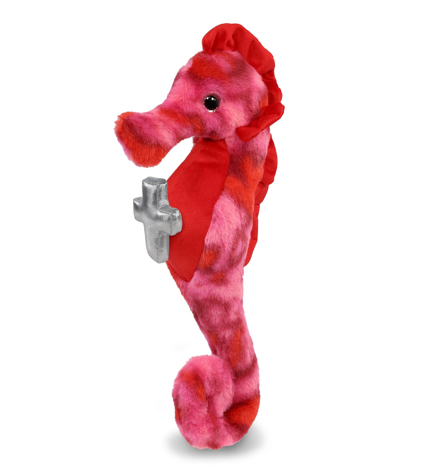 PLUSH CROSS - SUPER-SOFT PLUSH - PINK TIE-DYE SEAHORSE 15"