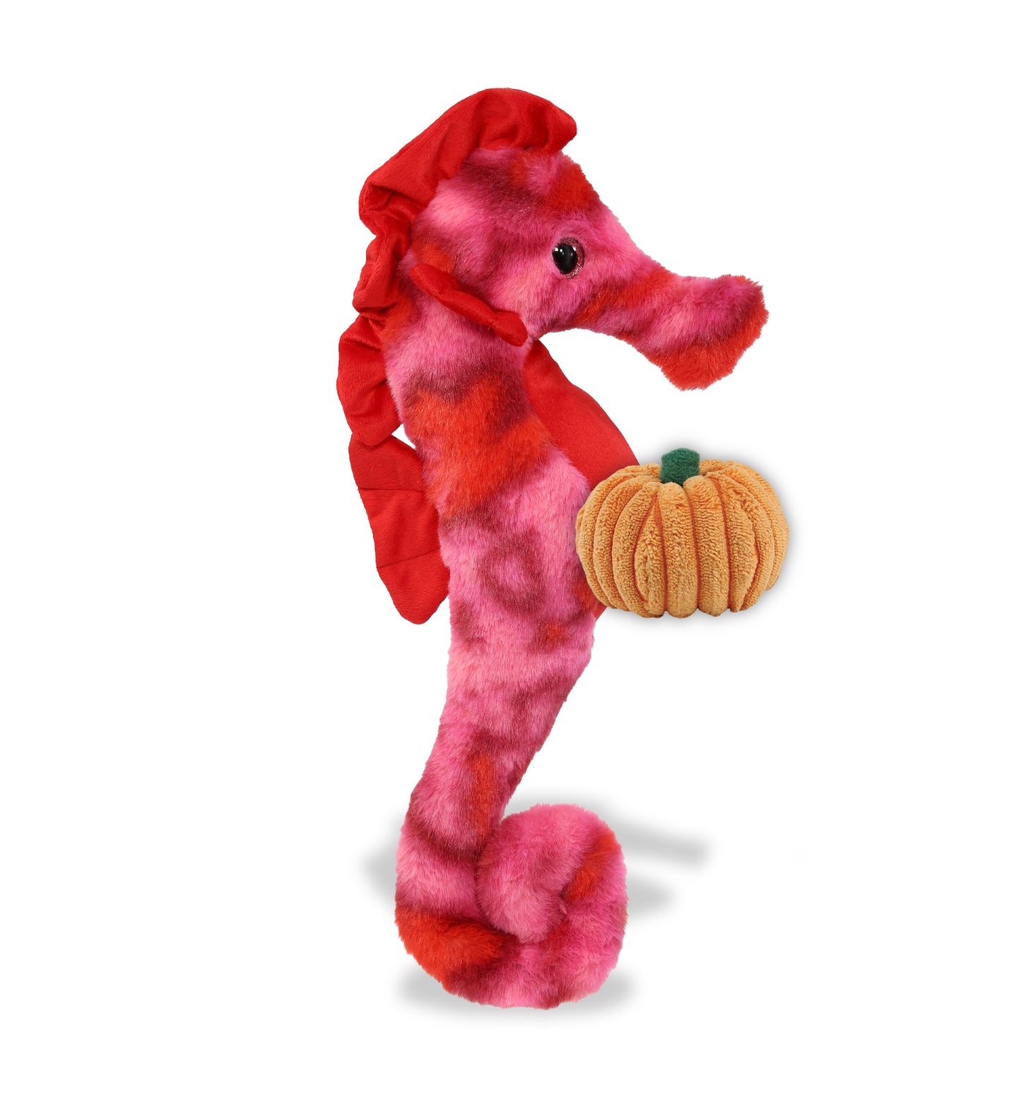 PLUSH PUMPKIN - SUPER-SOFT PLUSH - PINK TIE-DYE SEAHORSE 15"