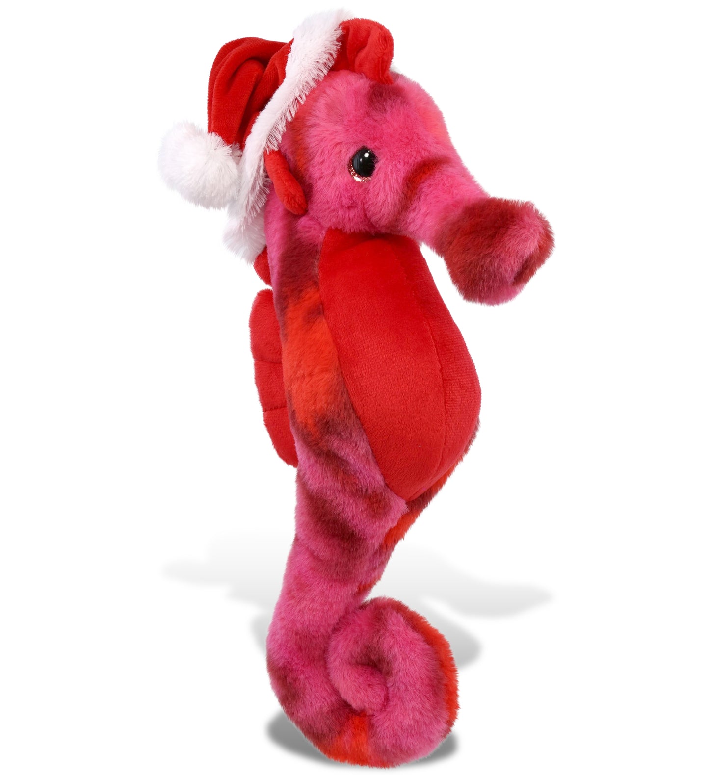 PLUSH SANTA - SUPER-SOFT PLUSH - PINK TIE-DYE SEAHORSE 15"