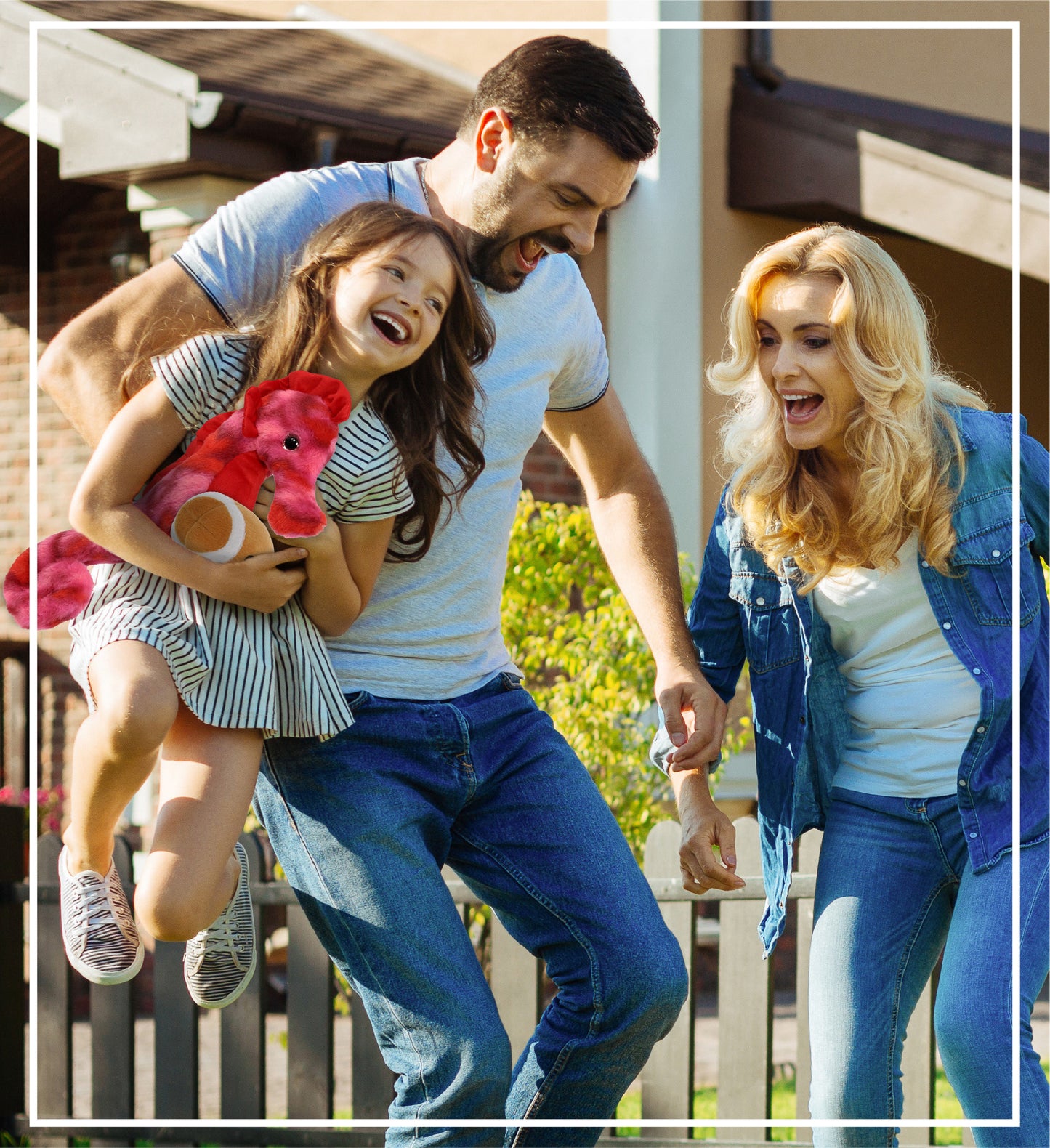 SUPER-SOFT PLUSH - PINK TIE-DYE SEAHORSE 15" WITH FOOTBALL PLUSH