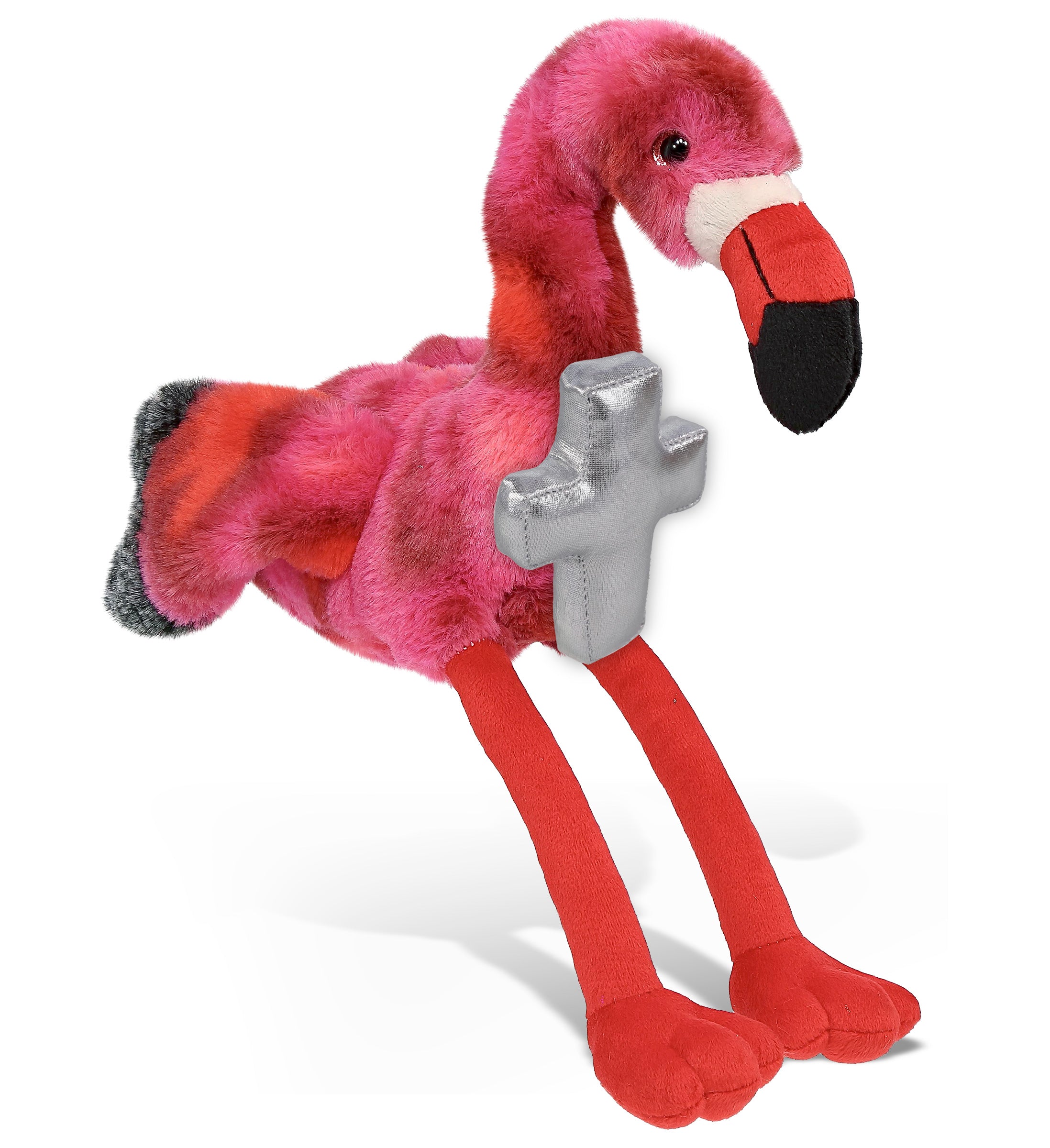 PLUSH CROSS - SUPER-SOFT PLUSH - PINK TIE-DYE FLAMINGO 8"