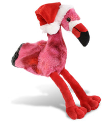 PLUSH SANTA - SUPER-SOFT PLUSH - PINK TIE-DYE FLAMINGO 8"