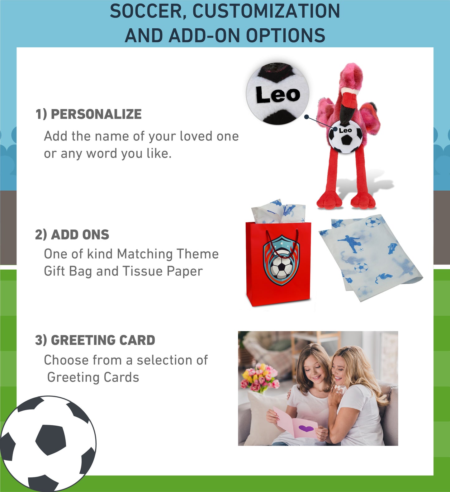 SUPER-SOFT PLUSH - PINK TIE-DYE FLAMINGO 8" with Soccer Plush