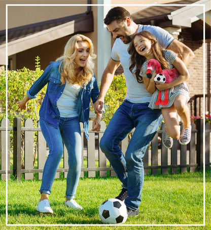 SUPER-SOFT PLUSH - PINK TIE-DYE FLAMINGO 8" with Soccer Plush