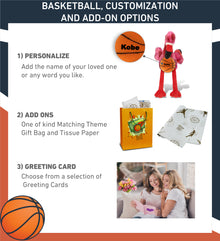 SUPER-SOFT PLUSH - PINK TIE-DYE FLAMINGO 8" with Basketball Plush