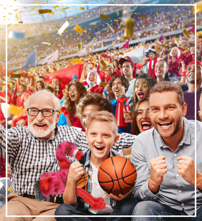 SUPER-SOFT PLUSH - PINK TIE-DYE FLAMINGO 8" with Basketball Plush