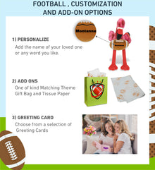 SUPER-SOFT PLUSH - PINK TIE-DYE FLAMINGO 8" with Football Plush