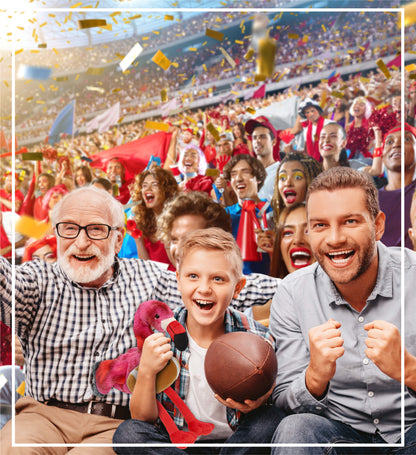 SUPER-SOFT PLUSH - PINK TIE-DYE FLAMINGO 8" with Football Plush