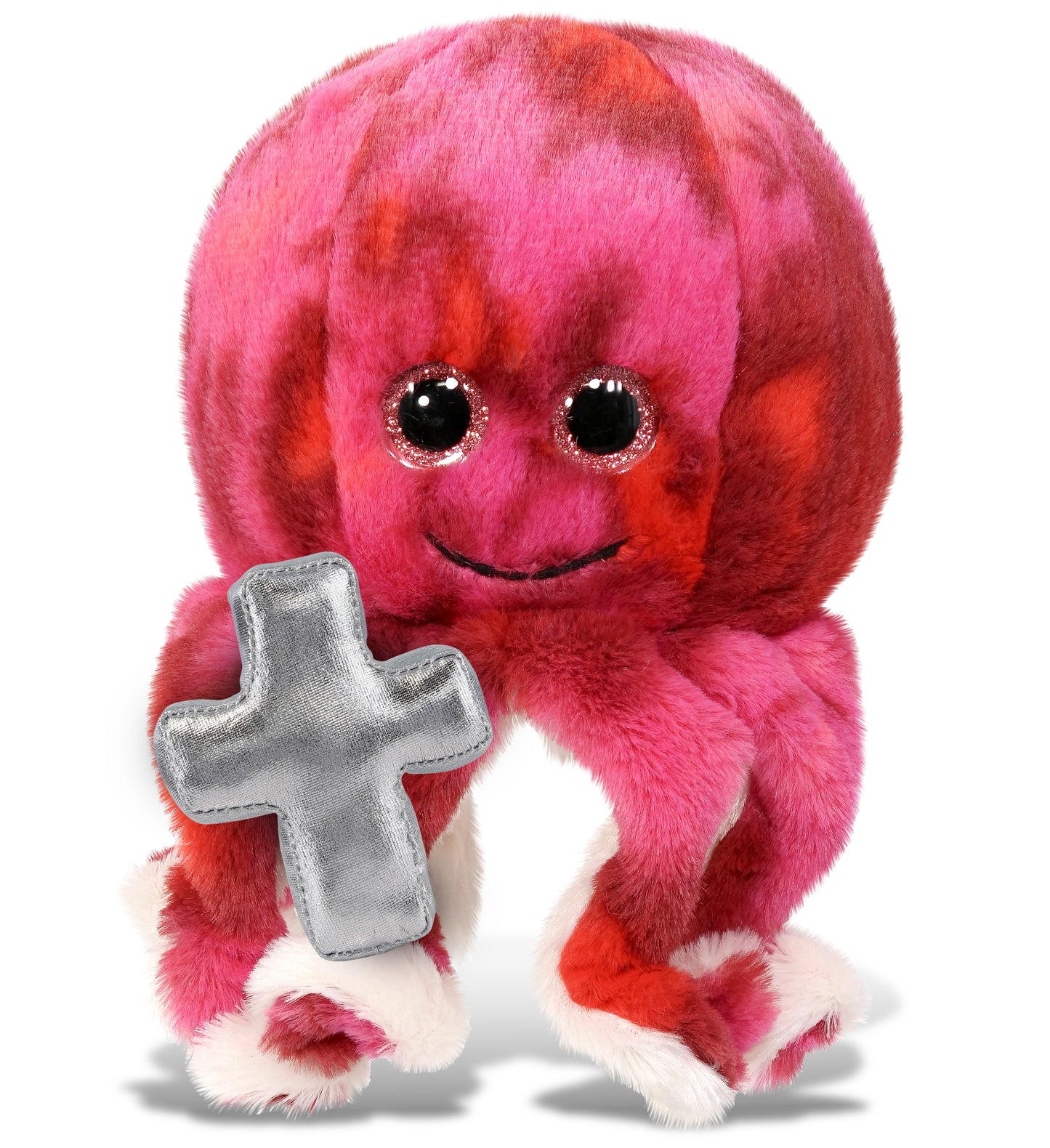 PLUSH CROSS - SUPER-SOFT PLUSH - PINK TIE-DYE OCTOPUS 10"
