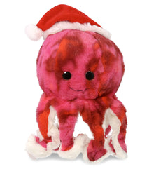 PLUSH SANTA - SUPER-SOFT PLUSH - PINK TIE-DYE OCTOPUS 10"