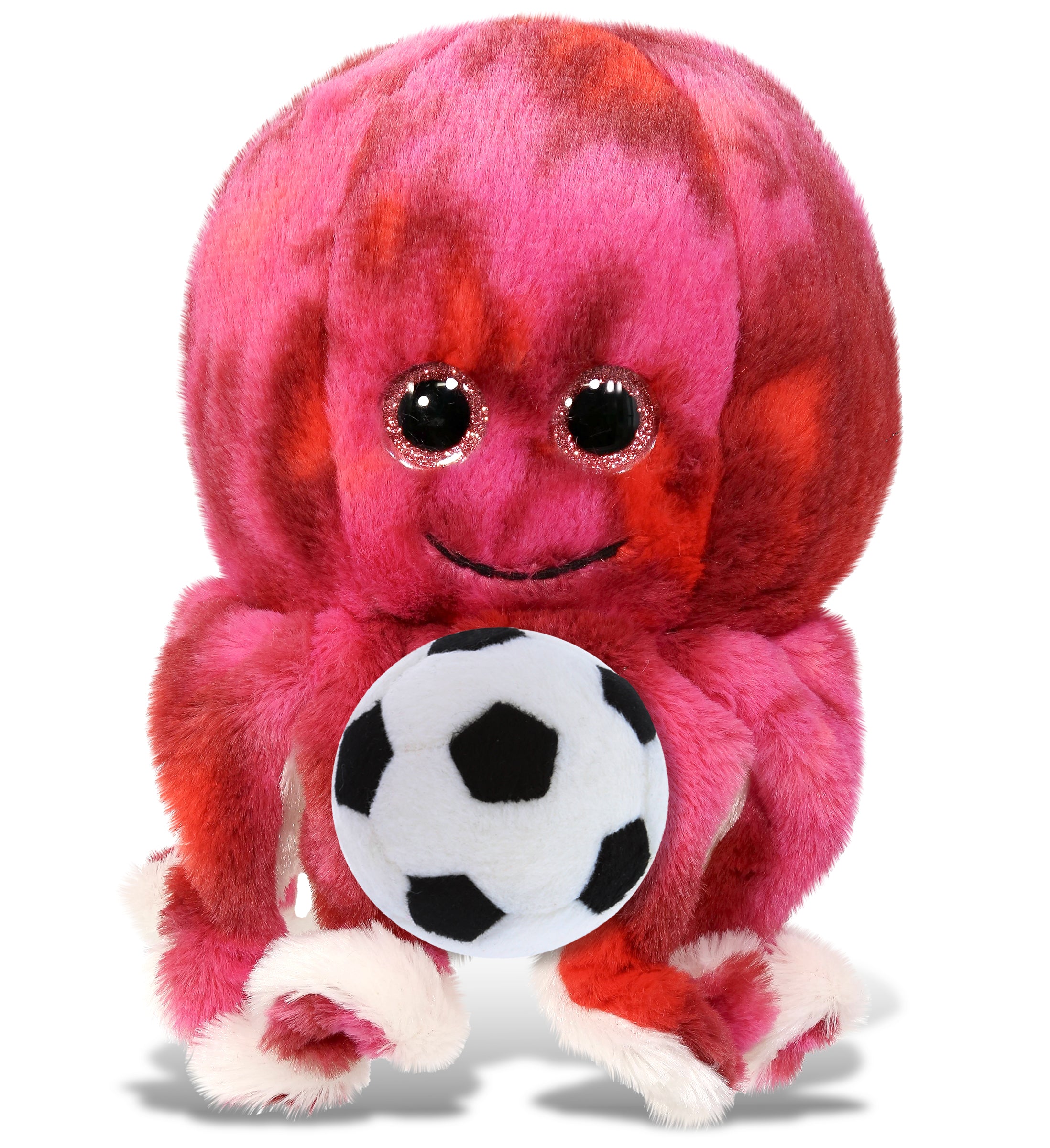 SUPER-SOFT PLUSH - PINK TIE-DYE OCTOPUS 10" with Soccer Plush