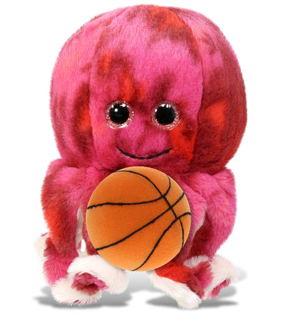 SUPER-SOFT PLUSH - PINK TIE-DYE OCTOPUS 10" with Basketball Plush
