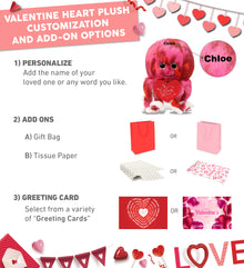 PLUSH I LOVE YOU RED HEART - SUPER-SOFT PLUSH - PINK TIE-DYE OCTOPUS 10"