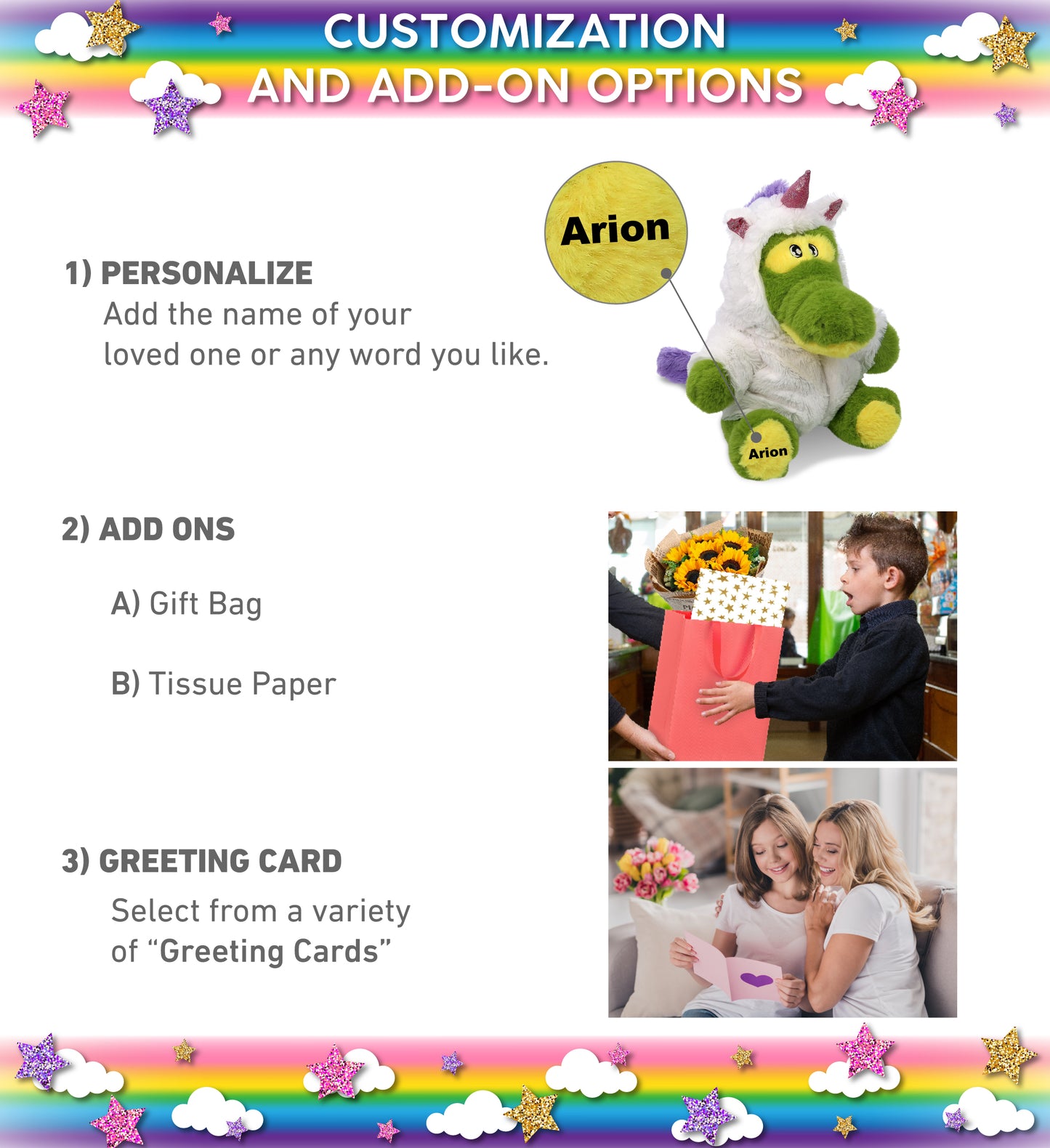 ECO FRIENDLY SUPER-SOFT PLUSH - ALLIGATOR 9" With Unicorn Dress Up