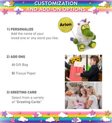 ECO FRIENDLY SUPER-SOFT PLUSH - ALLIGATOR 9" With Unicorn Dress Up