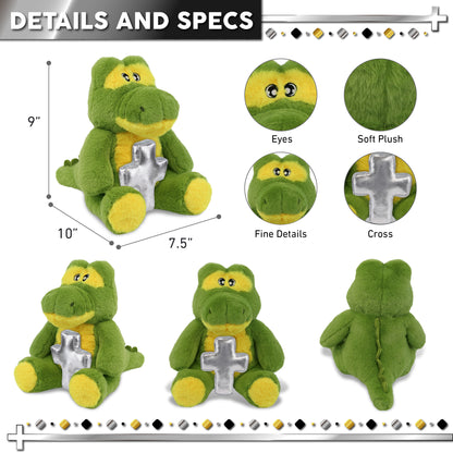 ECO FRIENDLY SUPER-SOFT PLUSH - ALLIGATOR 9" With Cross Plush