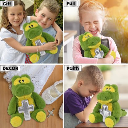 ECO FRIENDLY SUPER-SOFT PLUSH - ALLIGATOR 9" With Cross Plush