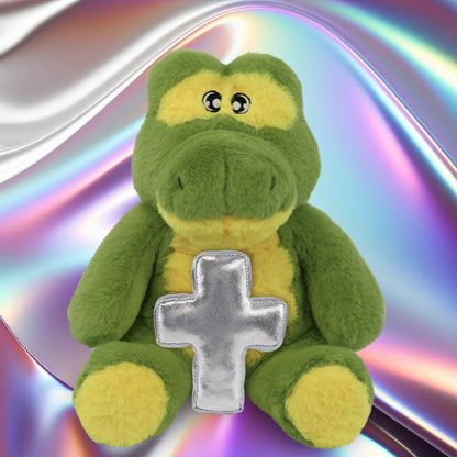 ECO FRIENDLY SUPER-SOFT PLUSH - ALLIGATOR 9" With Cross Plush