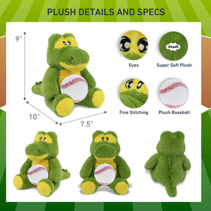 ECO FRIENDLY SUPER-SOFT PLUSH - ALLIGATOR 9" With Baseball Plush