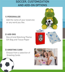 ECO FRIENDLY SUPER-SOFT PLUSH - ALLIGATOR 9" With Soccer Plush