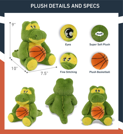ECO FRIENDLY SUPER-SOFT PLUSH - ALLIGATOR 9" With Basketball Plush