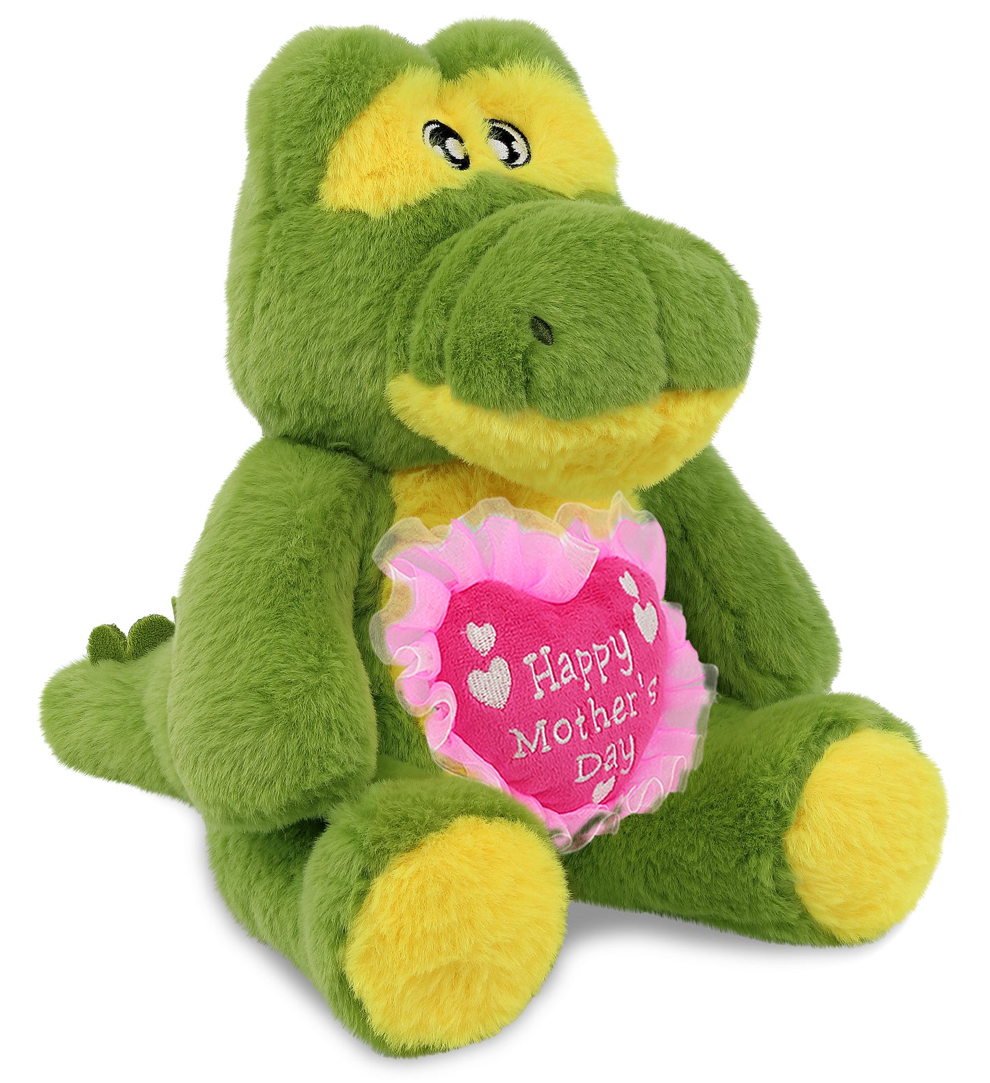 PLUSH MOTHERS DAY HEART - ECO FRIENDLY SUPER-SOFT PLUSH - ALLIGATOR 9"