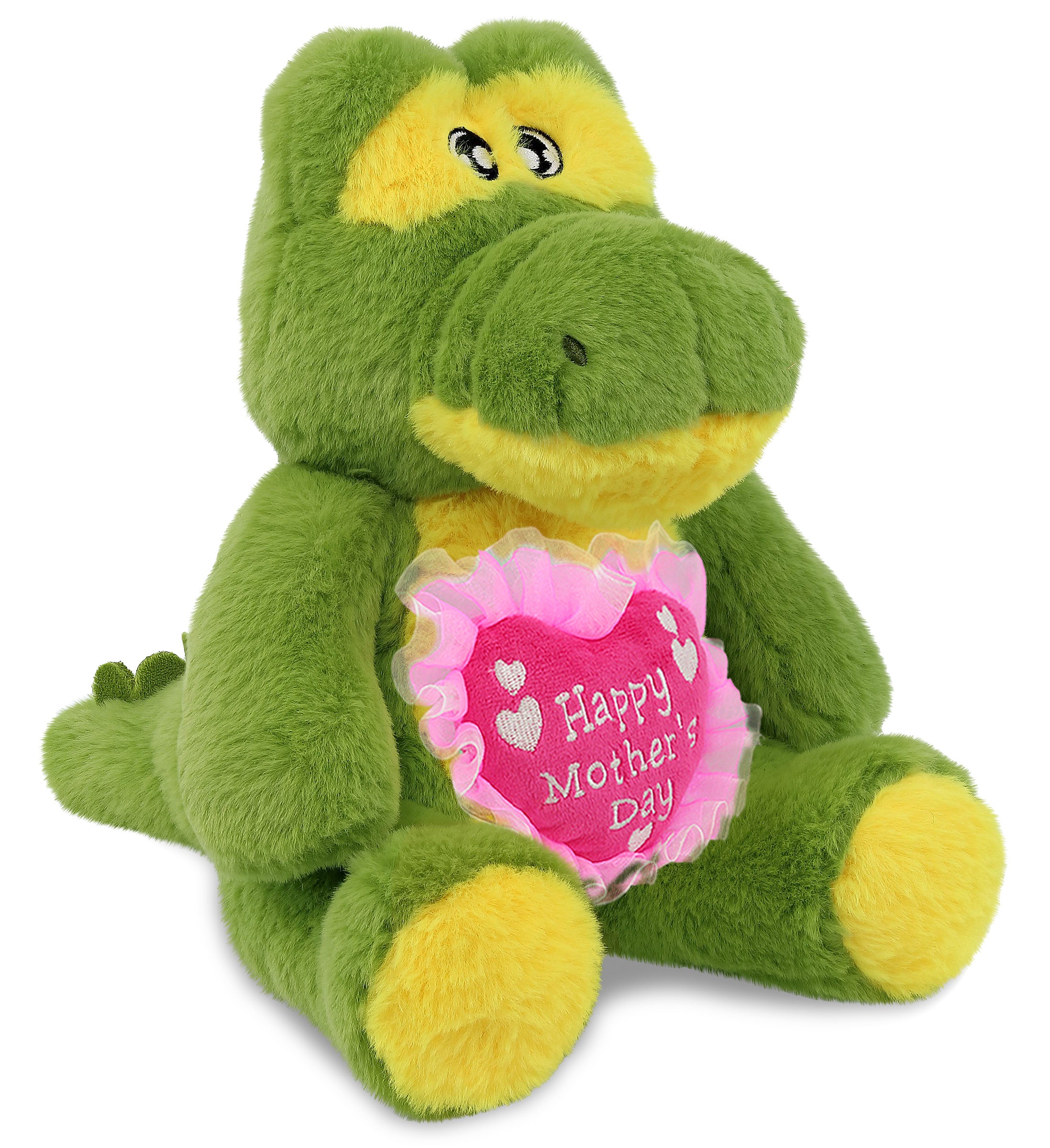 PLUSH MOTHERS DAY HEART - ECO FRIENDLY SUPER-SOFT PLUSH - ALLIGATOR 9"