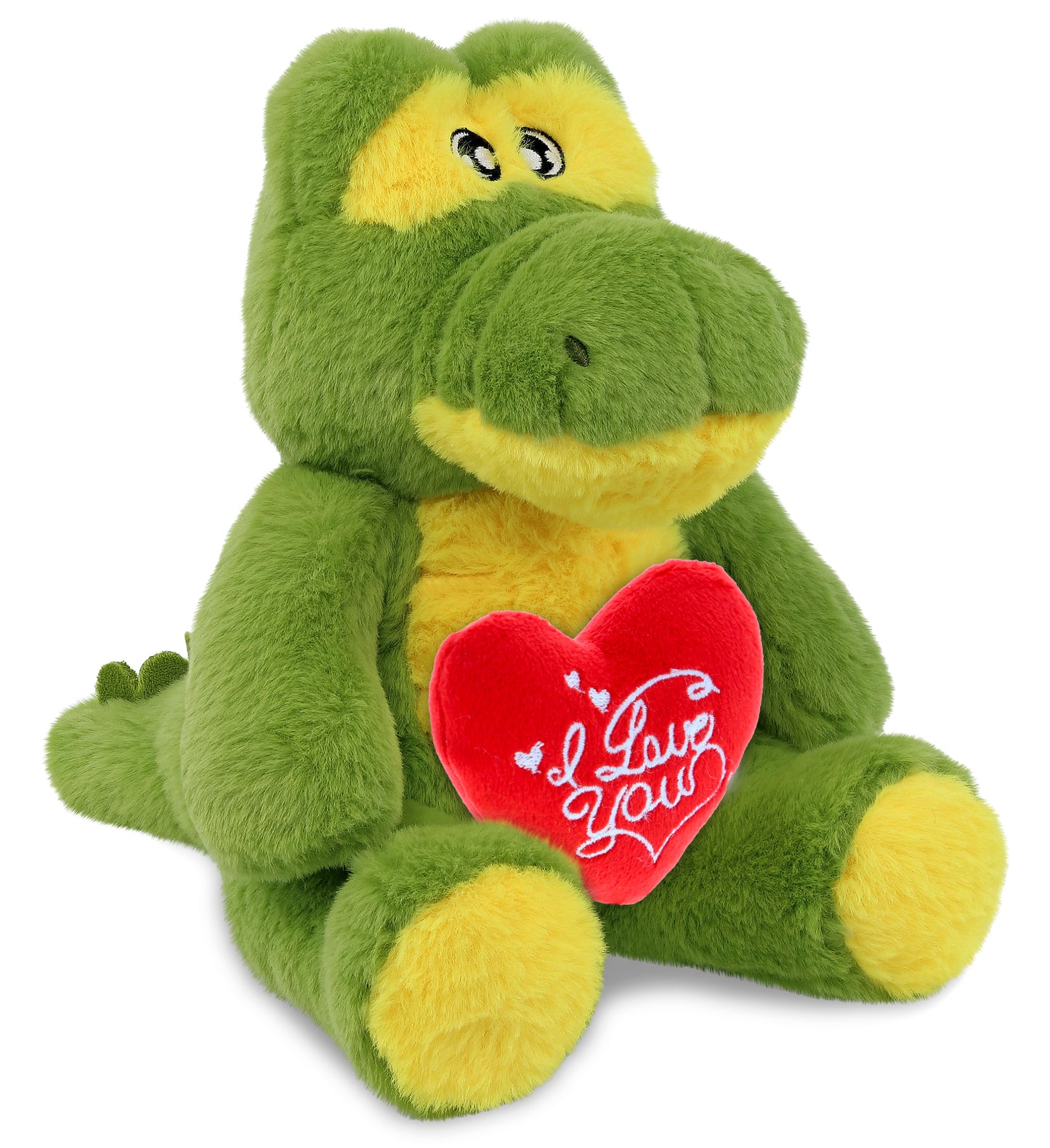 PLUSH I LOVE YOU RED HEART - ECO FRIENDLY SUPER-SOFT PLUSH - ALLIGATOR 9"