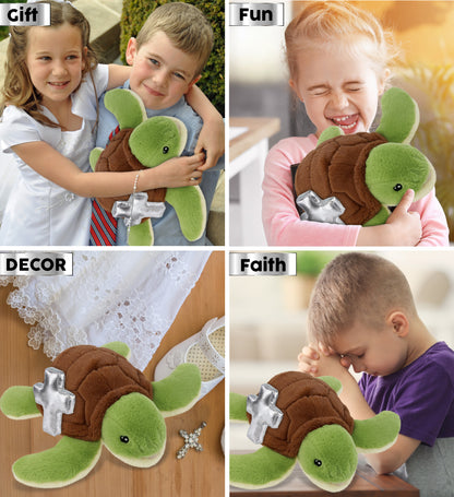 ECO FRIENDLY SUPER-SOFT PLUSH - SEA TURTLE 12" With Cross Plush