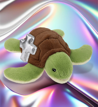 ECO FRIENDLY SUPER-SOFT PLUSH - SEA TURTLE 12" With Cross Plush