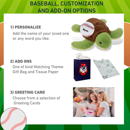 ECO FRIENDLY SUPER-SOFT PLUSH - SEA TURTLE 12" With Baseball Plush