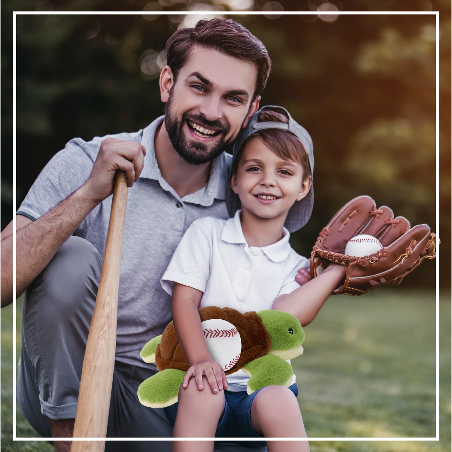 ECO FRIENDLY SUPER-SOFT PLUSH - SEA TURTLE 12" With Baseball Plush