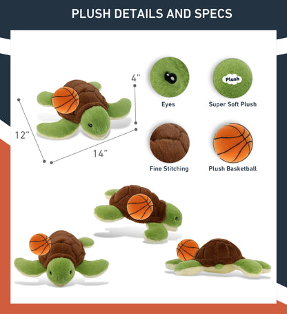 ECO FRIENDLY SUPER-SOFT PLUSH - SEA TURTLE 12" With Basketball Plush