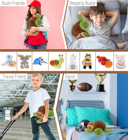 ECO FRIENDLY SUPER-SOFT PLUSH - SEA TURTLE 12" With Football Plush