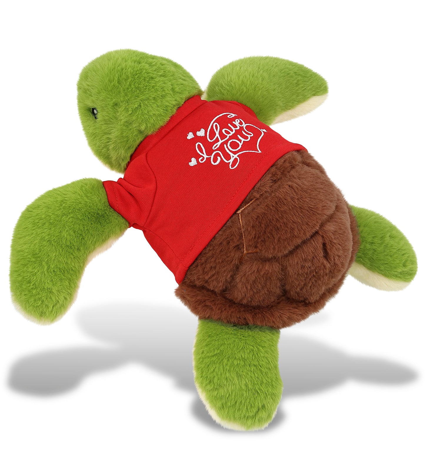 PLUSH I LOVE YOU RED SHIRT- ECO FRIENDLY SUPER-SOFT PLUSH - SEA TURTLE 12"
