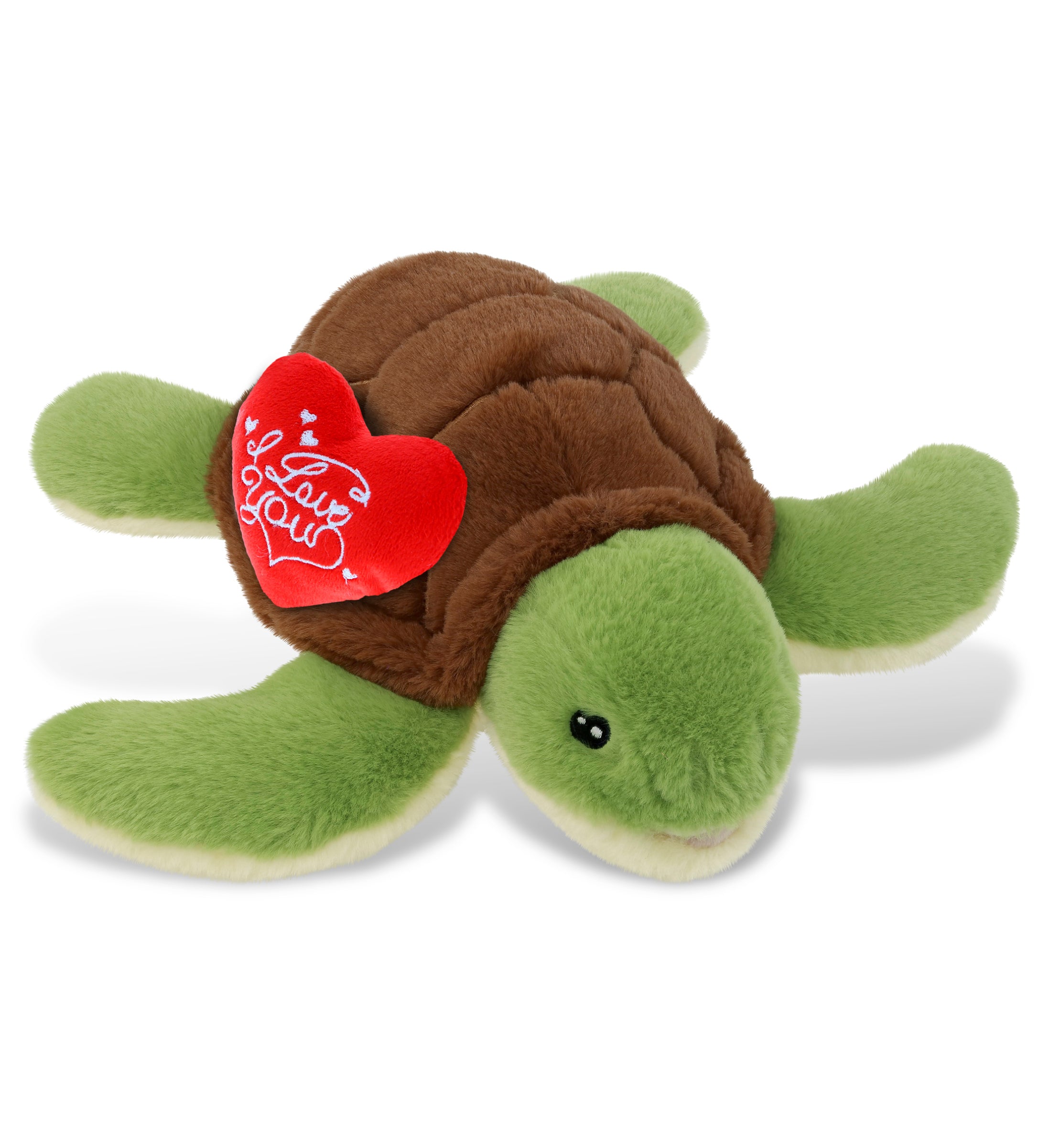 PLUSH I LOVE YOU RED HEART - ECO FRIENDLY SUPER-SOFT PLUSH - SEA TURTLE 12"