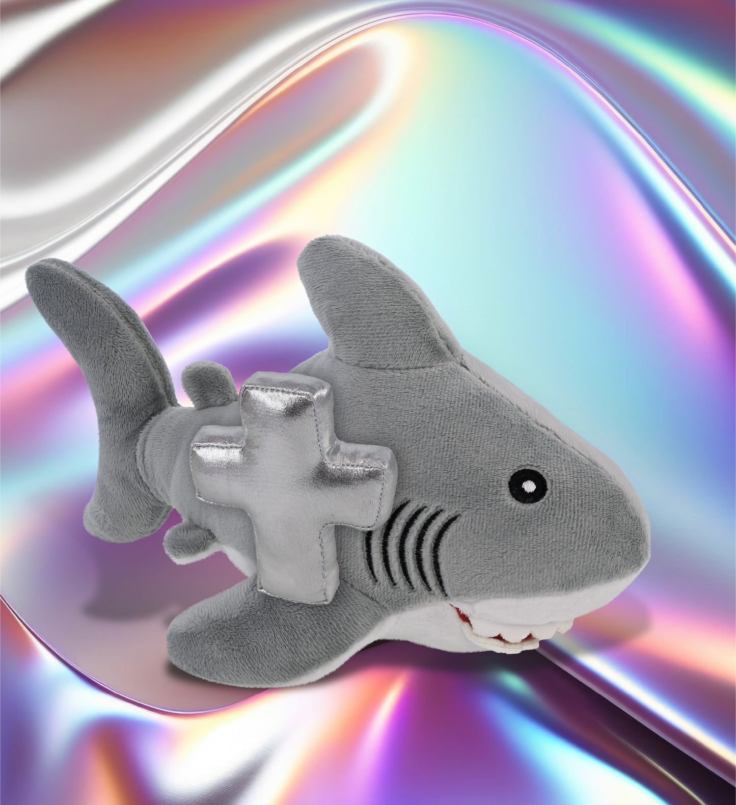 ECO FRIENDLY SUPER-SOFT PLUSH - SHARK 12" With Cross Plush