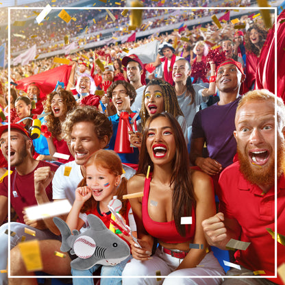 ECO FRIENDLY SUPER-SOFT PLUSH - SHARK 12" With Baseball Plush