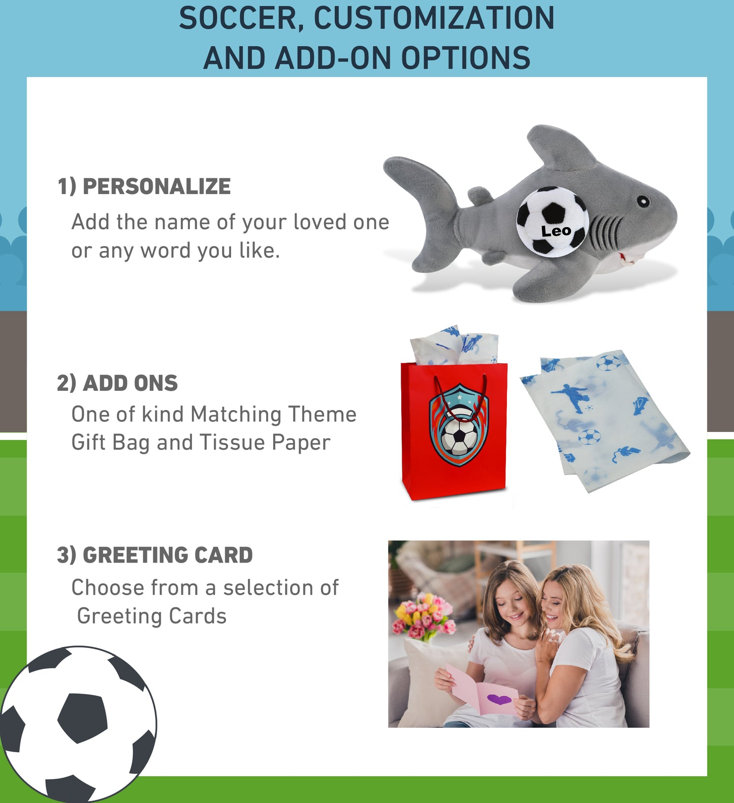 ECO FRIENDLY SUPER-SOFT PLUSH - SHARK 12" With Soccer Plush