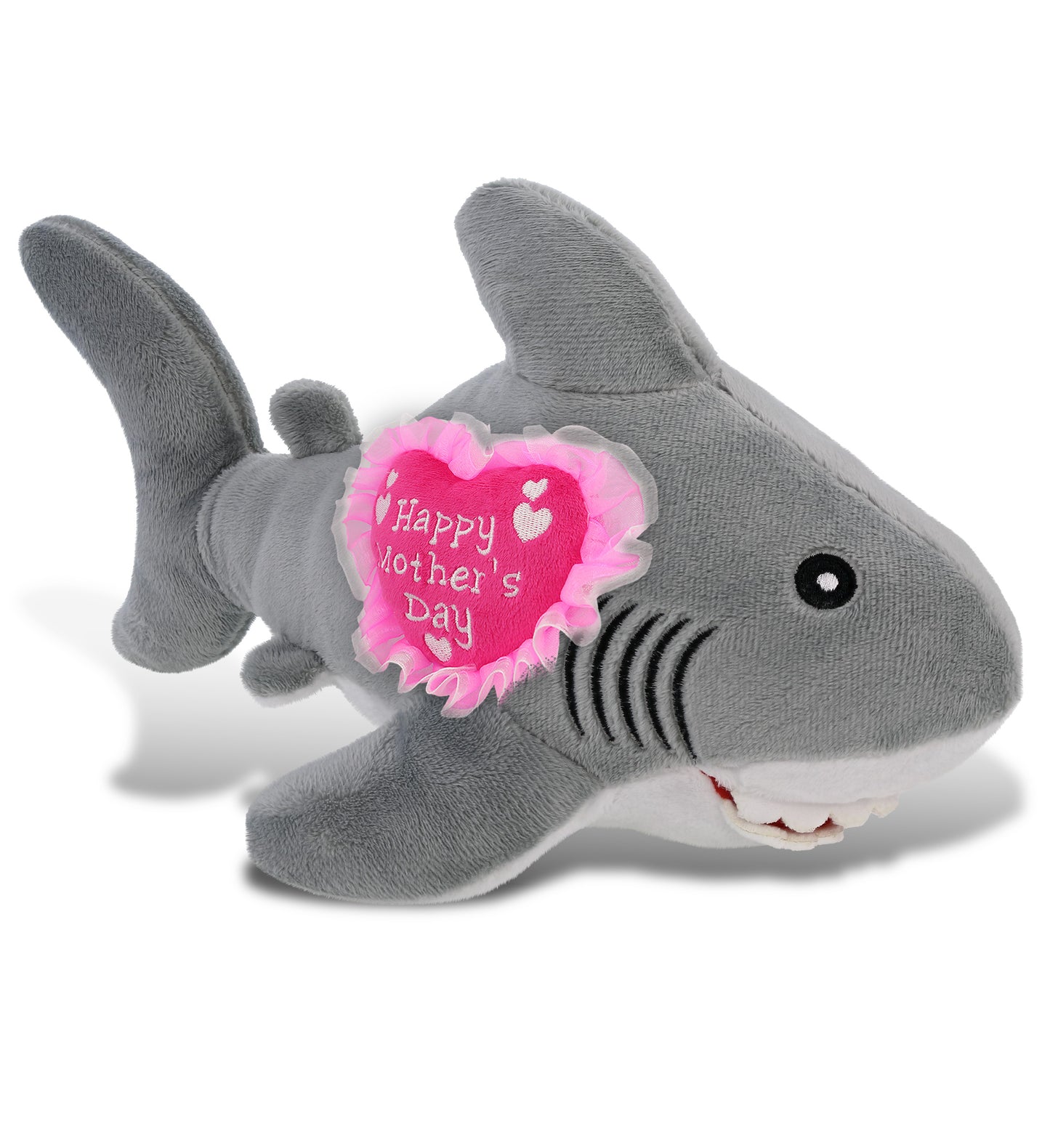 PLUSH MOTHERS DAY HEART - ECO FRIENDLY SUPER-SOFT PLUSH - SHARK 12"