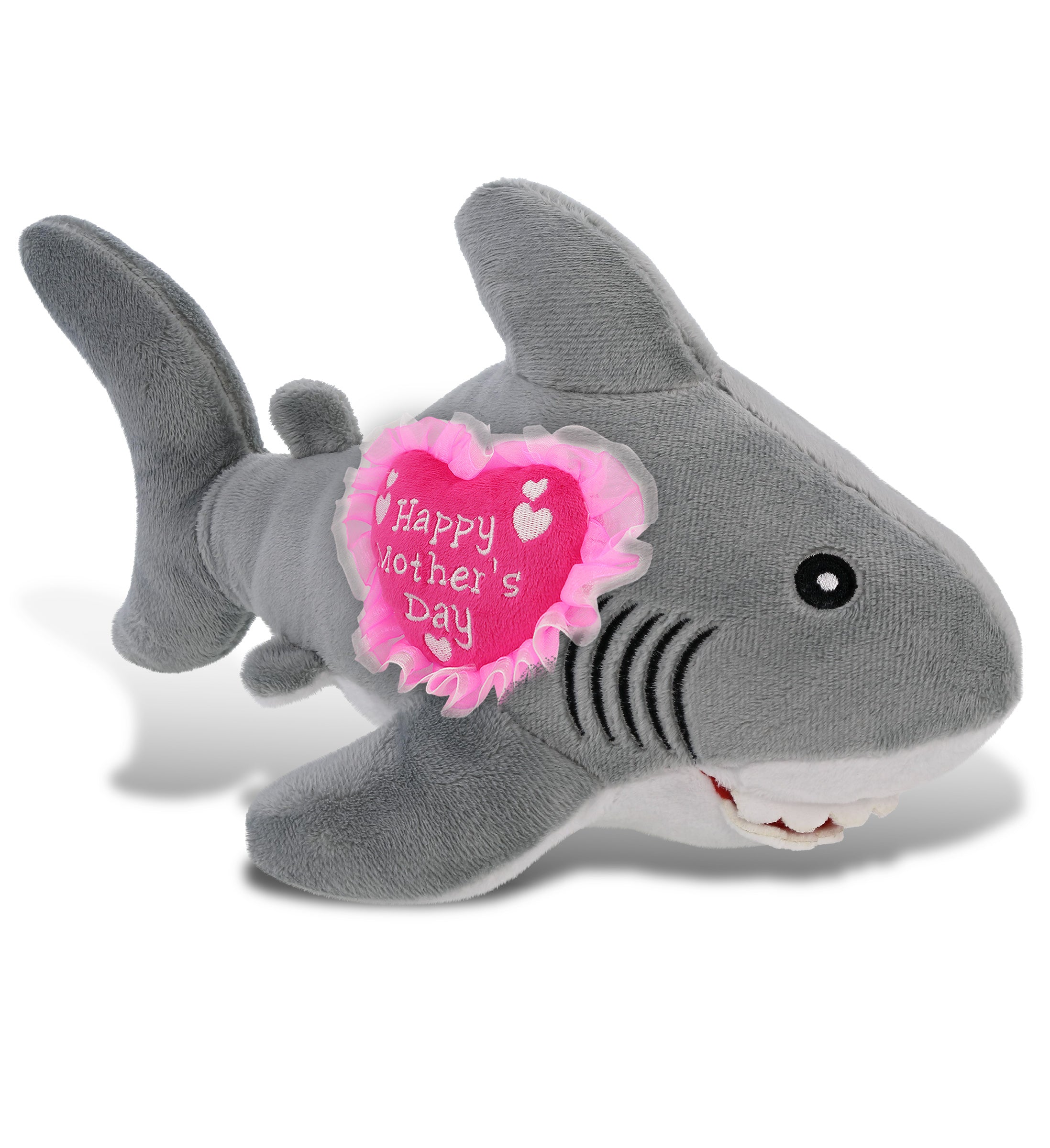 PLUSH MOTHERS DAY HEART - ECO FRIENDLY SUPER-SOFT PLUSH - SHARK 12"