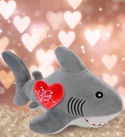 PLUSH I LOVE YOU RED HEART - ECO FRIENDLY SUPER-SOFT PLUSH - SHARK 12"