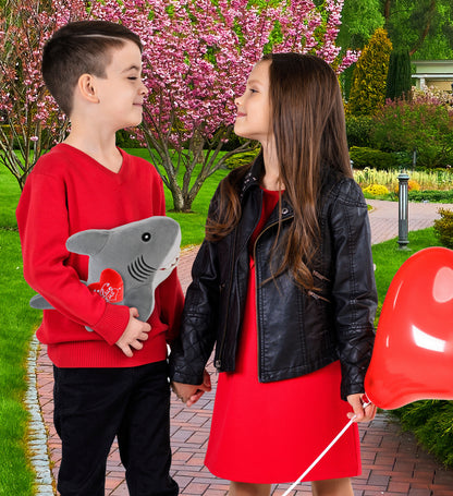PLUSH I LOVE YOU RED HEART - ECO FRIENDLY SUPER-SOFT PLUSH - SHARK 12"
