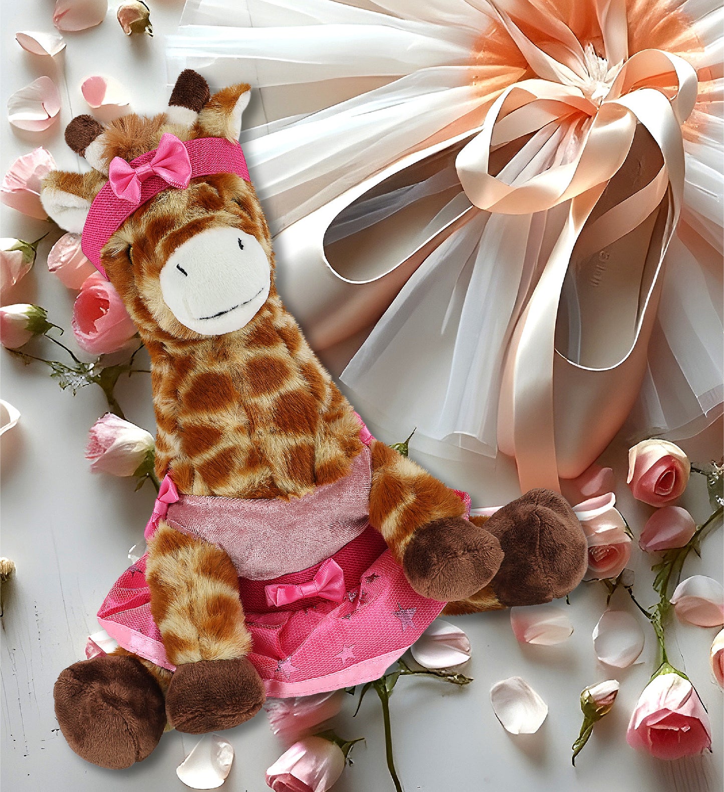 ECO FRIENDLY SUPER-SOFT PLUSH - GIRAFFE 10" BALLERINA