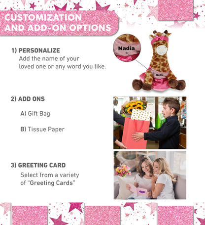 ECO FRIENDLY SUPER-SOFT PLUSH - GIRAFFE 10" BALLERINA